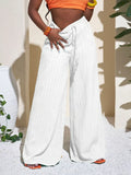 Wide-Leg Pants with Drawstring