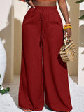Wide-Leg Pants with Drawstring