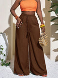 Wide-Leg Pants with Drawstring