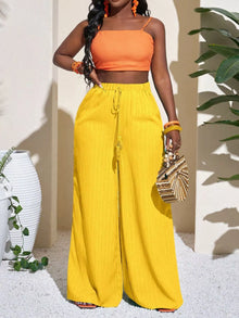 Drawstring Wide-Leg Pants