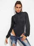 Women’s Backless Lantern Sleeve Bodysuit