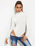 Women’s Backless Lantern Sleeve Bodysuit