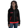 BY Tan Lines & Paradise — Women’s Black & Red Bomber Jacket