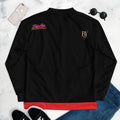 BY Tan Lines & Paradise — Women’s Black & Red Bomber Jacket