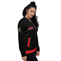 BY Tan Lines & Paradise — Women’s Black & Red Bomber Jacket