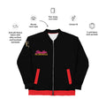 BY Tan Lines & Paradise — Women’s Black & Red Bomber Jacket