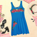 BY Island Glow — Women’s Blue Tropical Skater Dress
