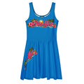 BY Island Glow — Women’s Blue Tropical Skater Dress