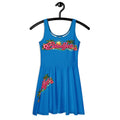 BY Island Glow — Women’s Blue Tropical Skater Dress