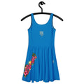 BY Island Glow — Women’s Blue Tropical Skater Dress