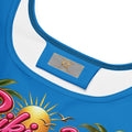 BY Island Glow — Women’s Blue Tropical Skater Dress