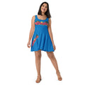 BY Island Glow — Women’s Blue Tropical Skater Dress
