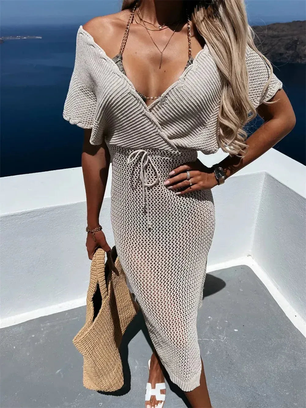 Women’s Cap Sleeve Beach Cover Ups