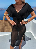 Women’s Cap Sleeve Beach Cover Ups Black / S