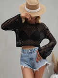 Women’s Cropped Beach Cover Ups Black / S