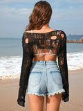 Women’s Distressed Beach Cover Ups