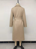 Double-Breasted Lapel Longline Coat