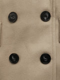 Double-Breasted Lapel Longline Coat