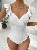 Women’s Eyelet Lace Corset Bodysuit