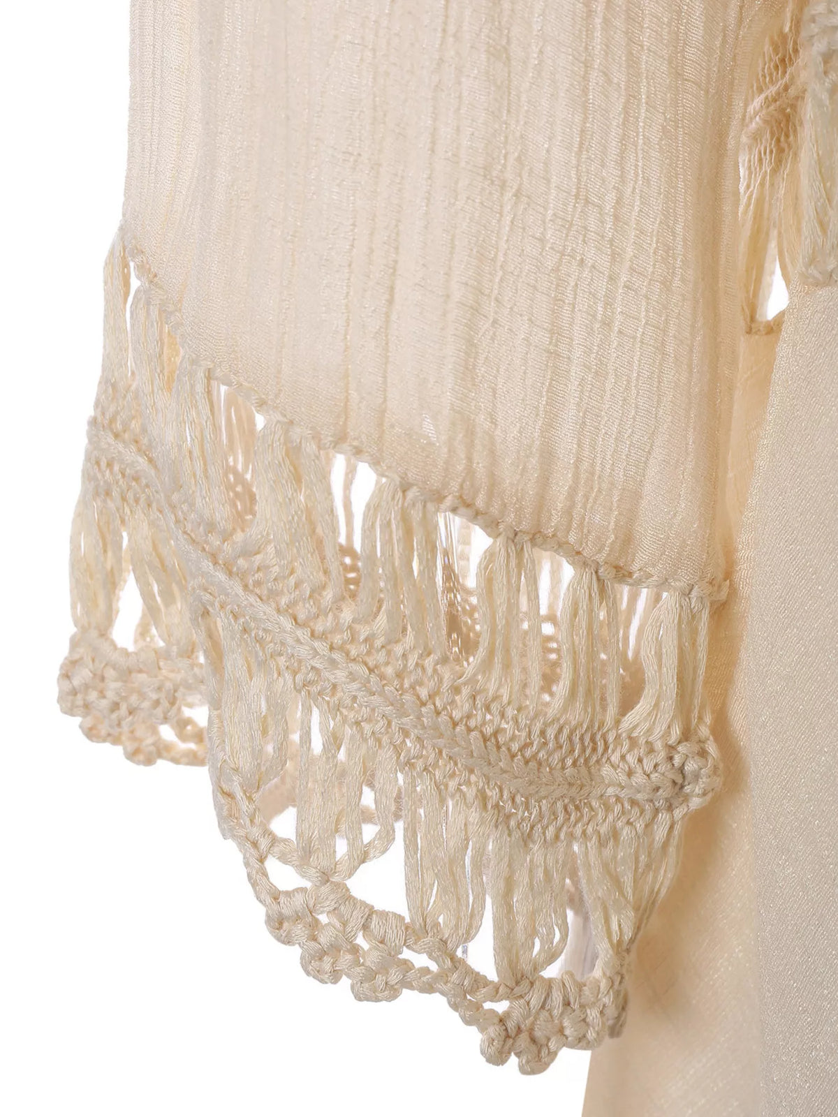 Flowy Crochet-Trim Beach Cover-Up Dress