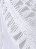 Flowy Crochet-Trim Beach Cover-Up Dress