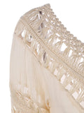 Flowy Crochet-Trim Beach Cover-Up Dress