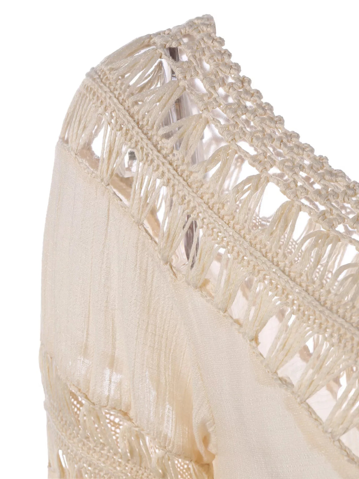 Flowy Crochet-Trim Beach Cover-Up Dress