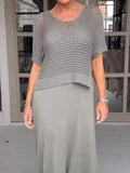 Women’s Knit Cover Up Sets Gray / S