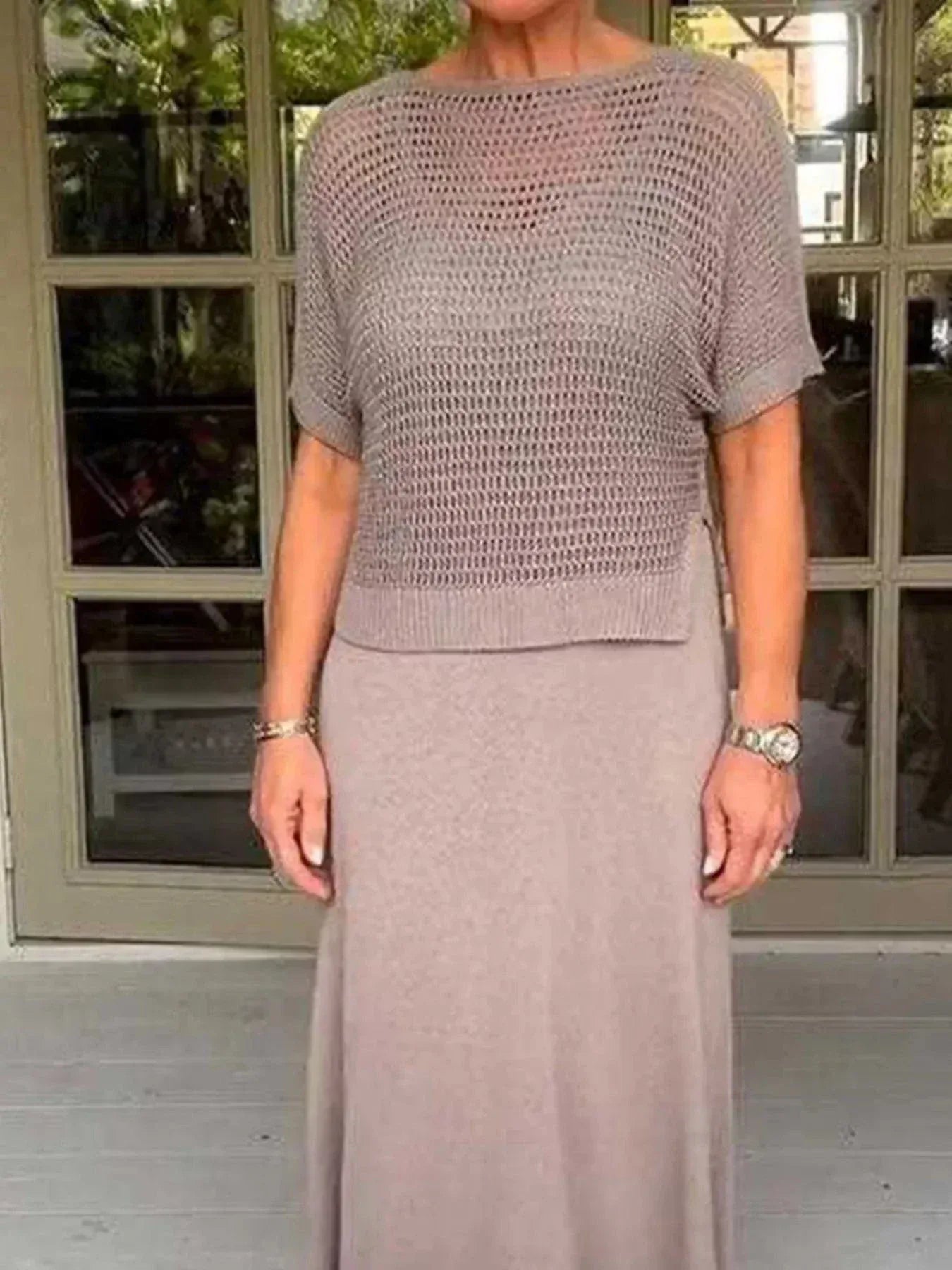 Women’s Knit Cover Up Sets Mocha / S