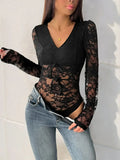 Women’s Lace V-Neck Bodysuit