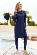 Women’s Long Sleeve Swim Sets Dark Blue / S