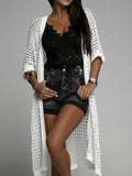 Women’s Open Front Beach Cover Ups White / S