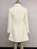 Peter Pan Collar Button-Front Tweed Mini Dress