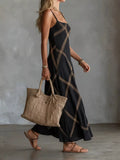 Plus Size Square Neck Maxi Dress