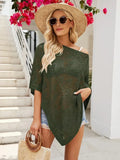 Women’s Shawl Beach Cover Ups Dark Green / S