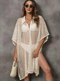 Women’s Sheer Beach Cover Ups Apricot / One Size
