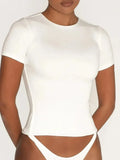 Women’s Short Sleeve Swim Tops White / S