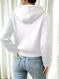Textured Hooded Zip-Up Jacket