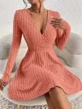 Wrap Mini Dress Burnt Coral / S