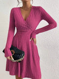 Wrap Mini Dress Fuchsia Pink / S