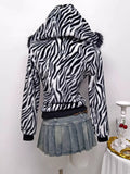 Zebra Faux Fur Jacket