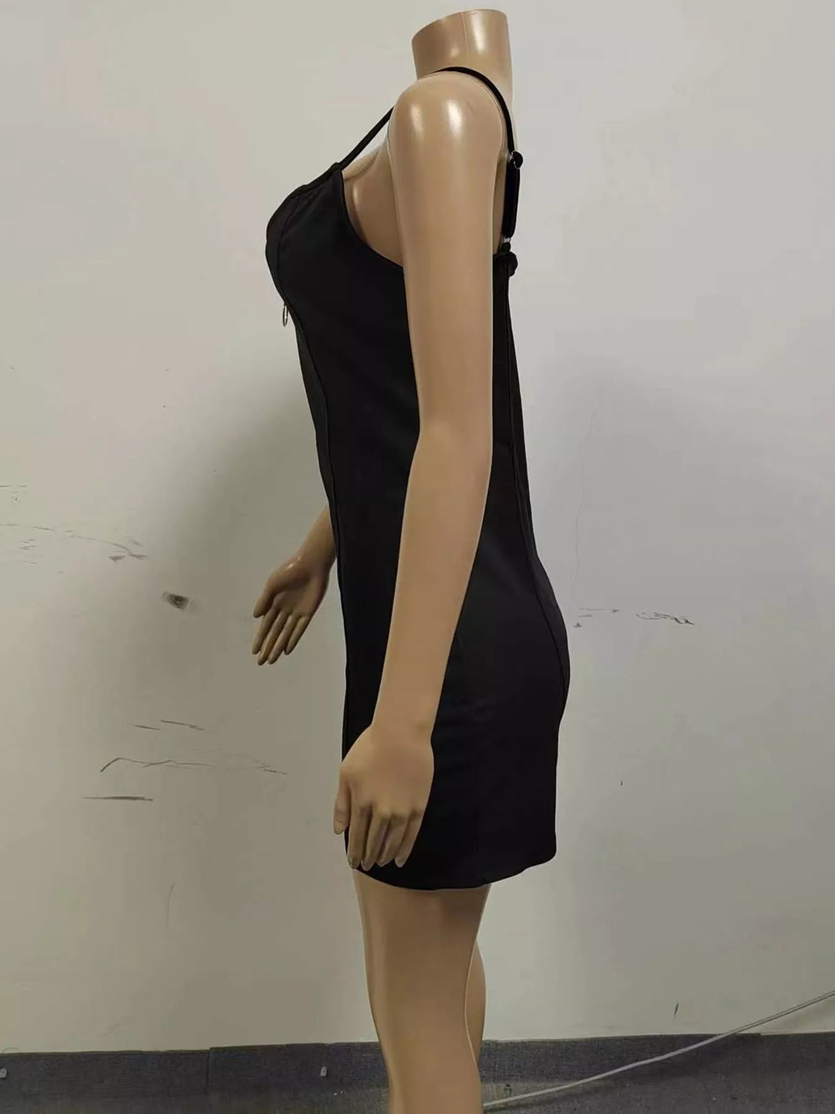 Zip-Front Bodycon Mini Dress in Extended Sizes