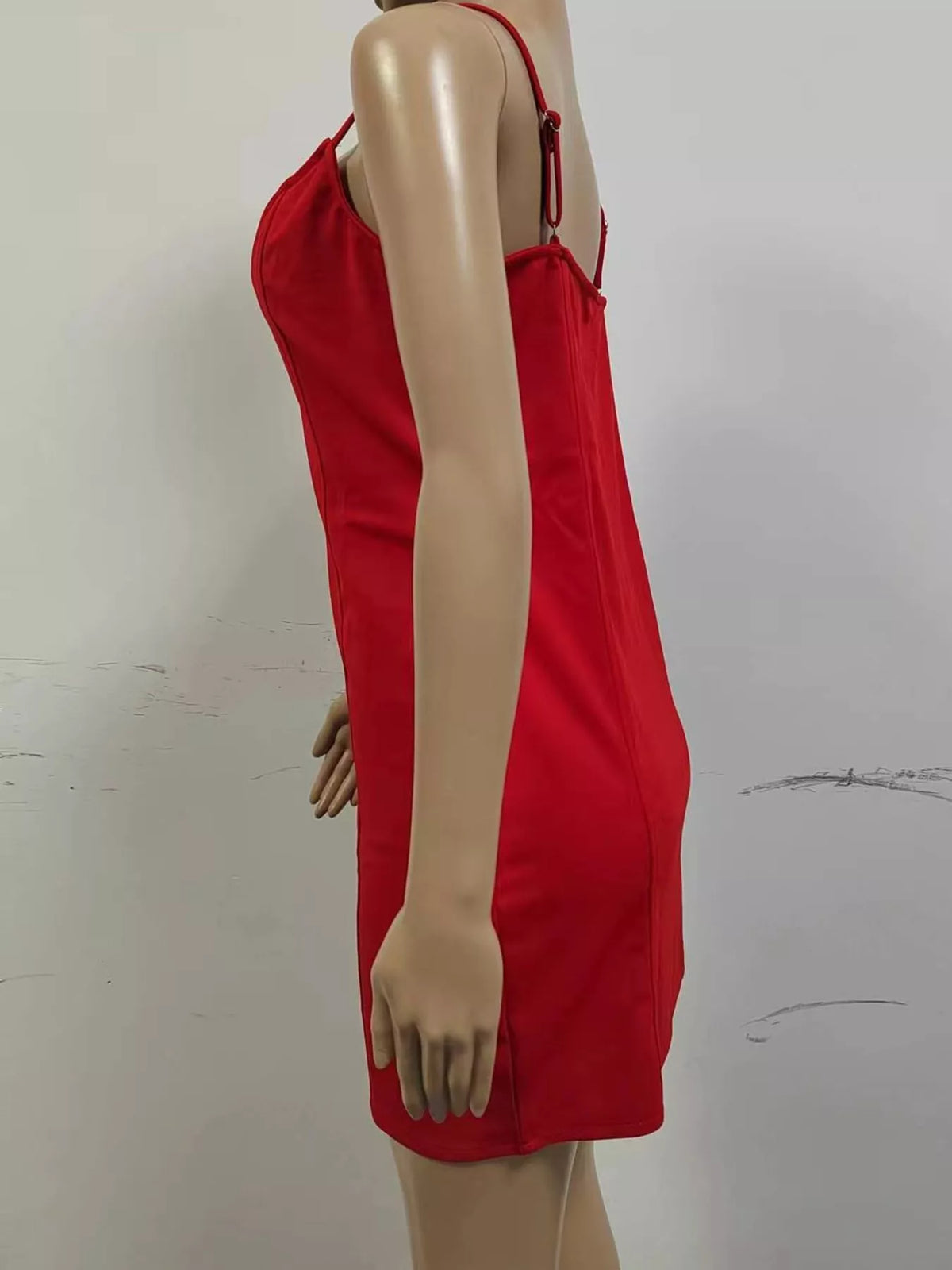 Zip-Front Bodycon Mini Dress in Extended Sizes