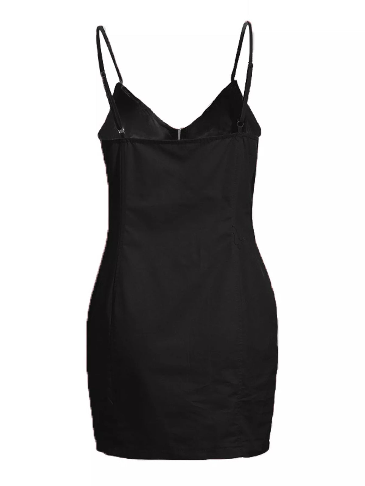 Zip-Front Bodycon Mini Dress in Extended Sizes
