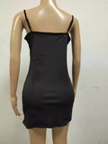 Zip-Front Bodycon Mini Dress in Extended Sizes