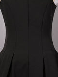 Zip-Front Sleeveless Mini Dress