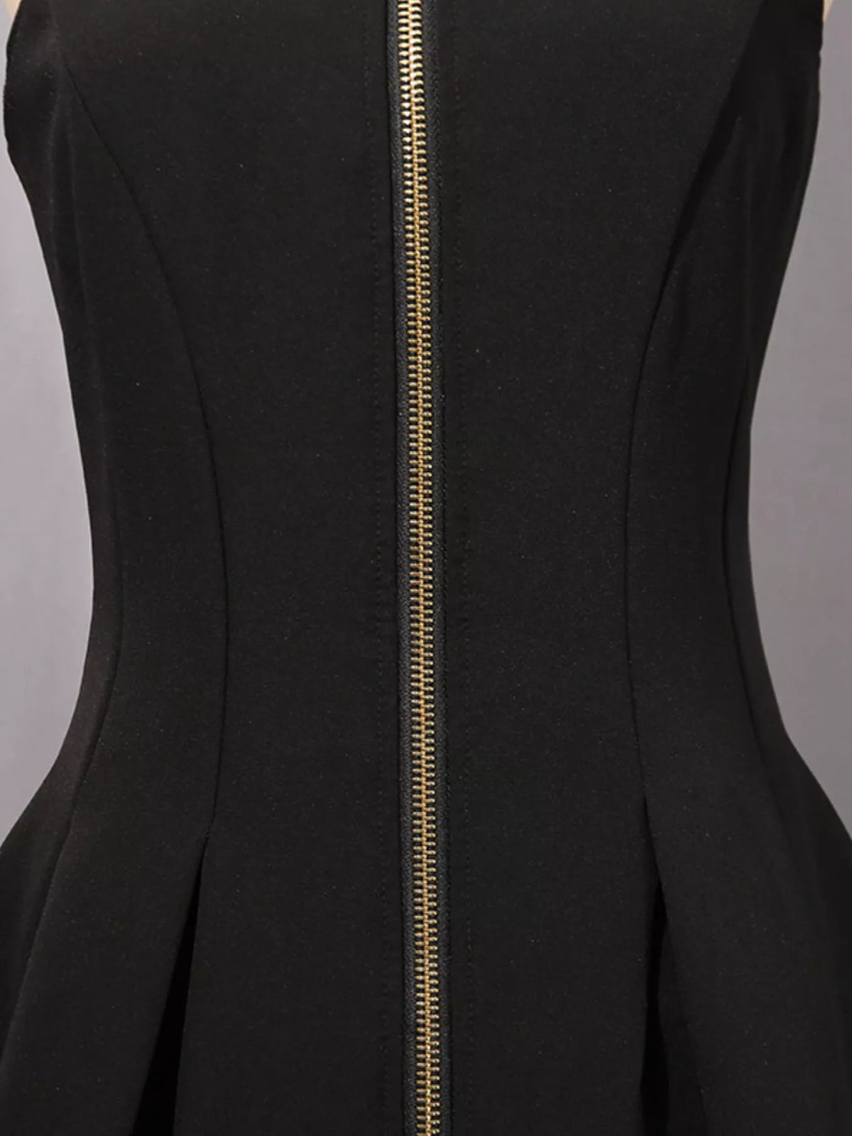 Zip-Front Sleeveless Mini Dress