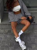 Zip-Up Hoodie and Shorts Set